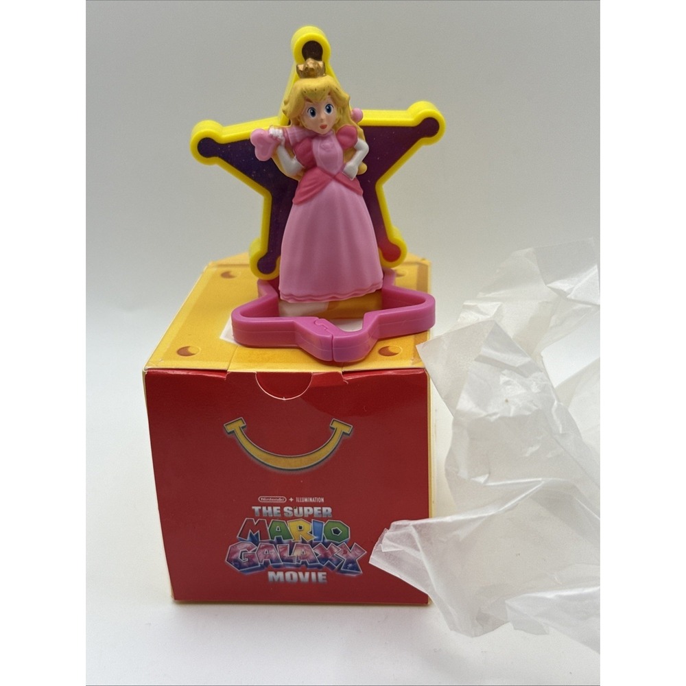 PRINCESS PEACH Super Mario Galaxy Movie McDonald's Happy Meal 2026 New in Box